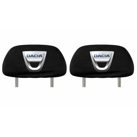 Set 5 huse tetiere negre, pentru gama auto DACIA