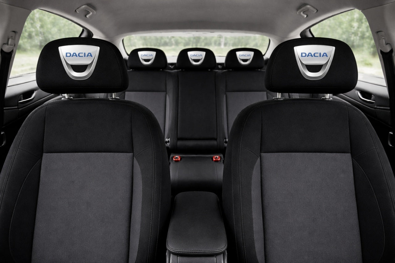 Set 5 huse tetiere negre, pentru gama auto DACIA
