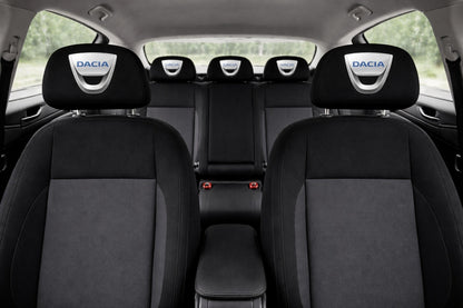 Set 5 huse tetiere negre, pentru gama auto DACIA