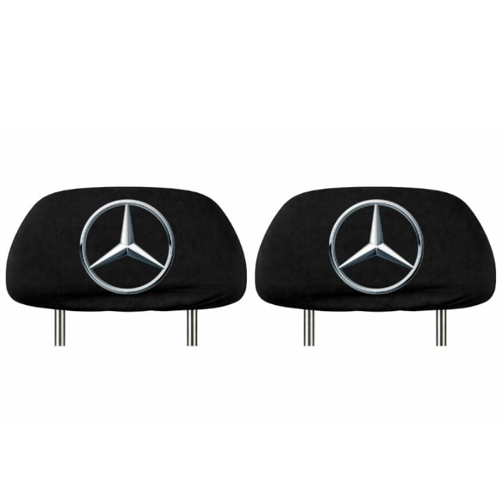 Set 5 huse tetiere negre, pentru gama auto MERCEDES