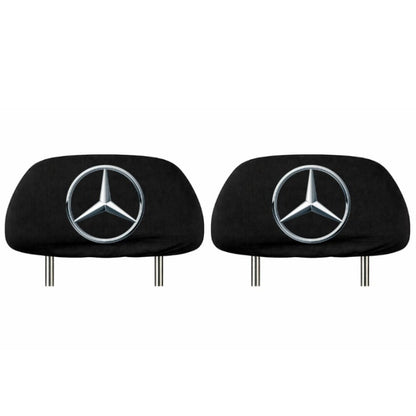 Set 5 huse tetiere negre, pentru gama auto MERCEDES