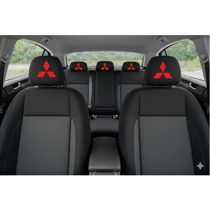 Set 5 huse tetiere negre, pentru gama auto MITSUBISHI