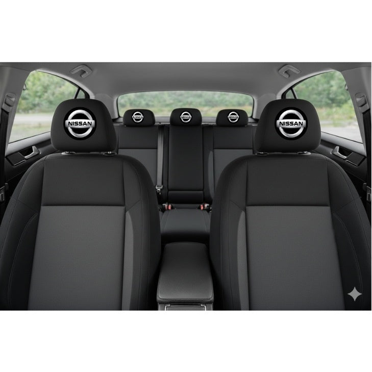 Set 5 huse tetiere negre, pentru gama auto NISSAN