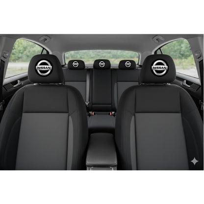 Set 5 huse tetiere negre, pentru gama auto NISSAN