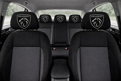 Set 5 huse tetiere negre, pentru gama auto PEUGEOT NOU