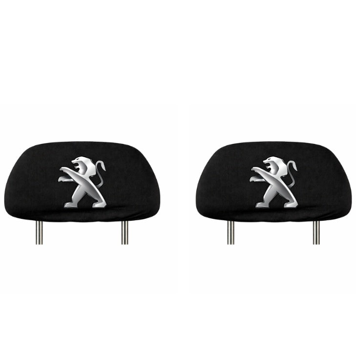 Set 5 huse tetiere negre, pentru gama auto PEUGEOT
