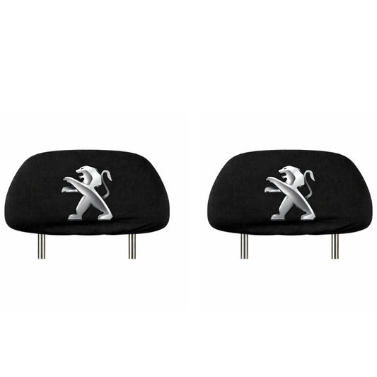 Set 5 huse tetiere negre, pentru gama auto PEUGEOT
