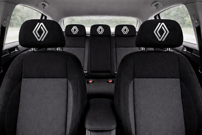 Set 5 huse tetiere negre, pentru gama auto RENAULT NOU