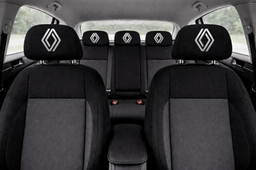 Set 5 huse tetiere negre, pentru gama auto RENAULT NOU