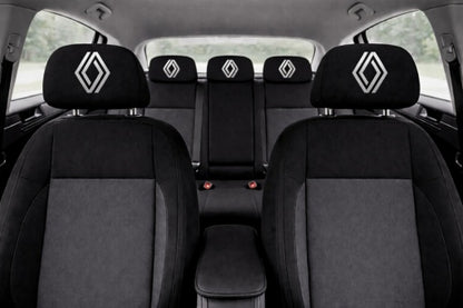 Set 5 huse tetiere negre, pentru gama auto RENAULT NOU