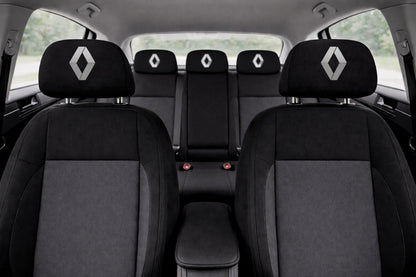 Set 5 huse tetiere negre, pentru gama auto RENAULT