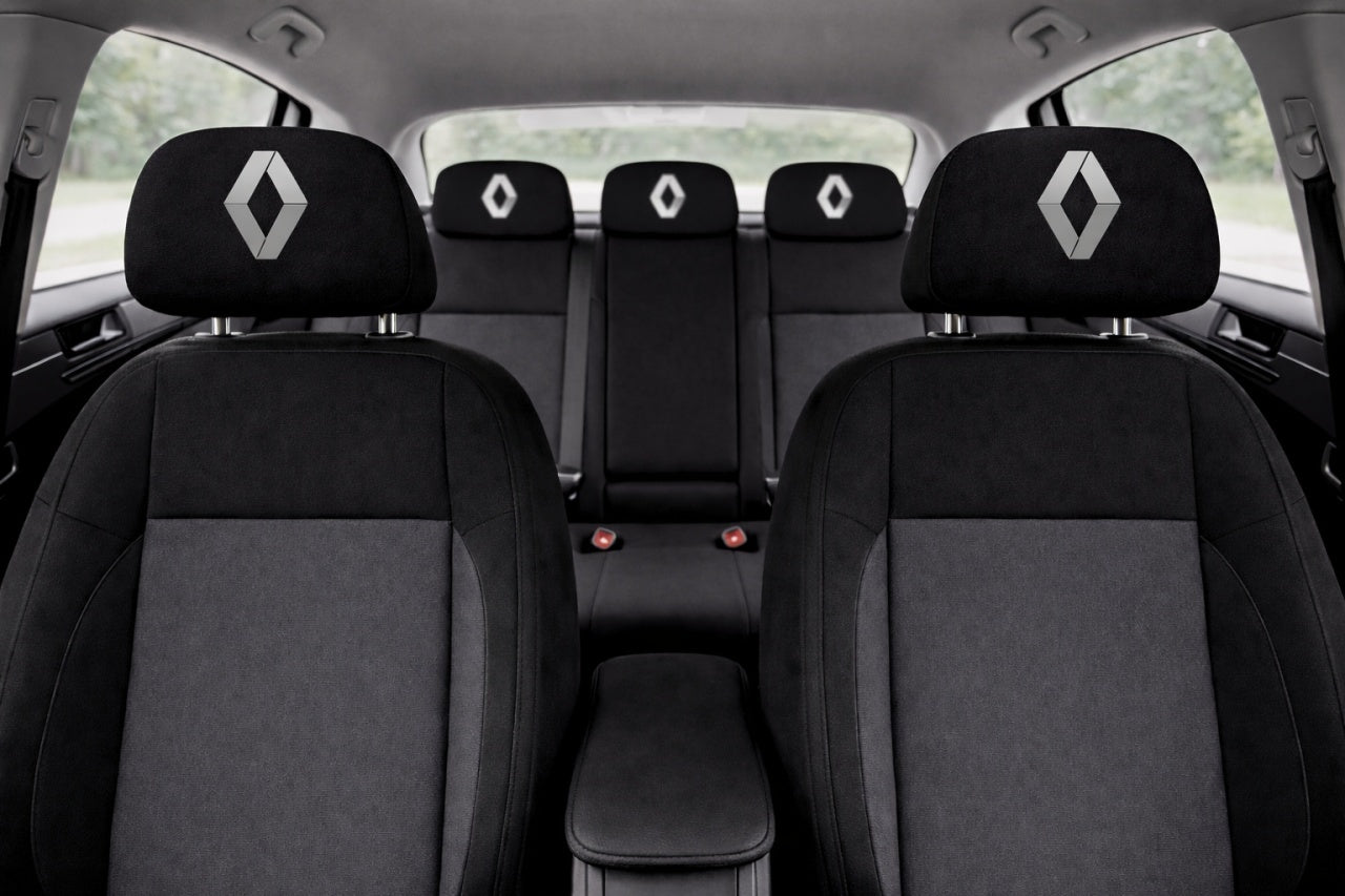 Set 5 huse tetiere negre, pentru gama auto RENAULT