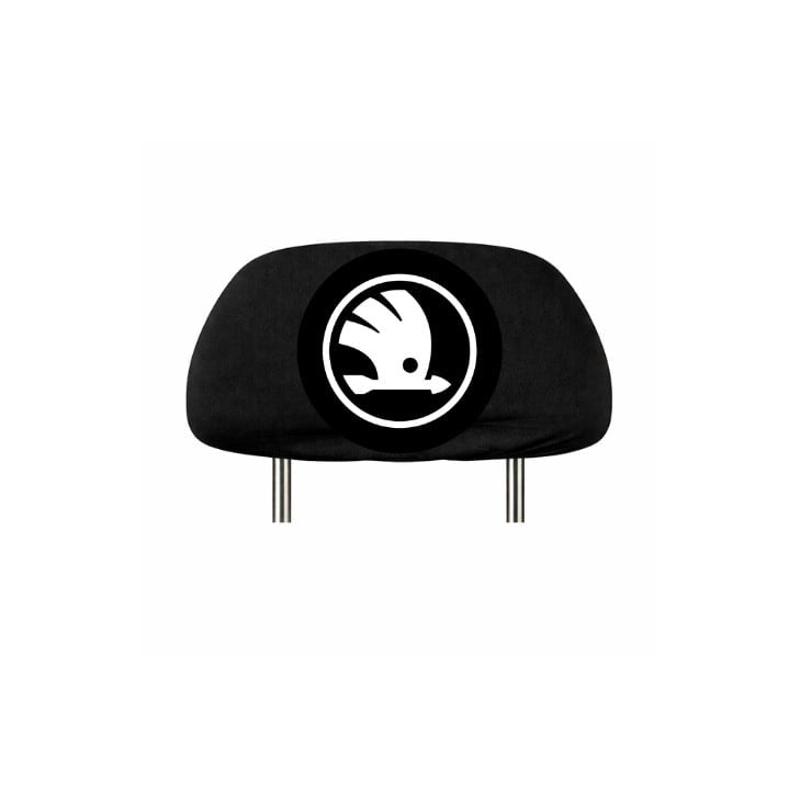 Set 5 huse tetiere negre, pentru gama auto SKODA NOU