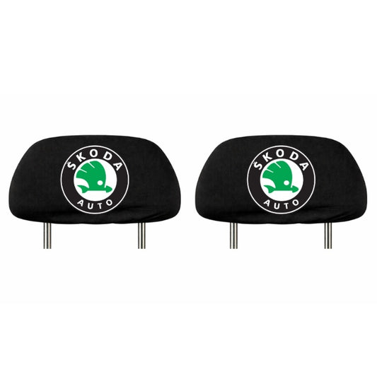 Set 5 huse tetiere negre, pentru gama auto SKODA