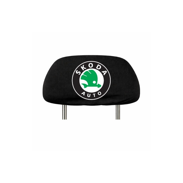 Set 5 huse tetiere negre, pentru gama auto SKODA