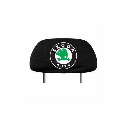 Set 5 huse tetiere negre, pentru gama auto SKODA