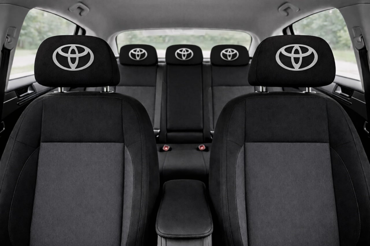 Set 5 huse tetiere negre, pentru gama auto TOYOTA