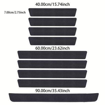 Set 9 Protectii Praguri Si Portbagaj Carbon