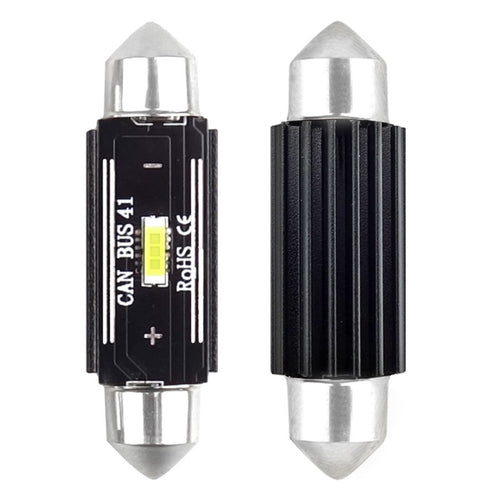 Set 2 becuri auto Sofit, 1 SMD, 41 mm, CANBUS, 12/24V, Culoare alb