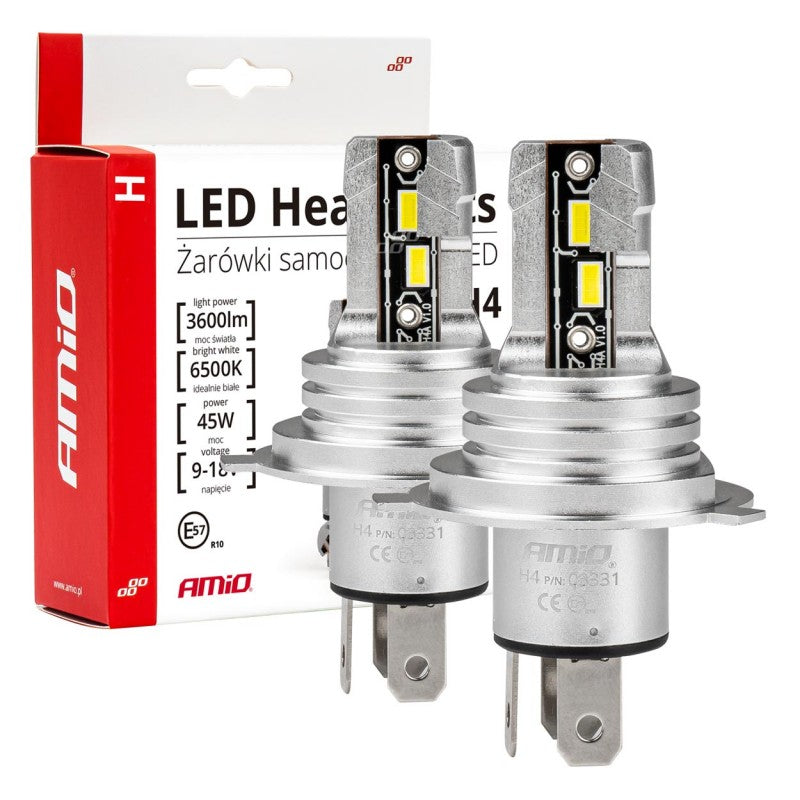 Set becuri cu LED H4 H-mini AMiO