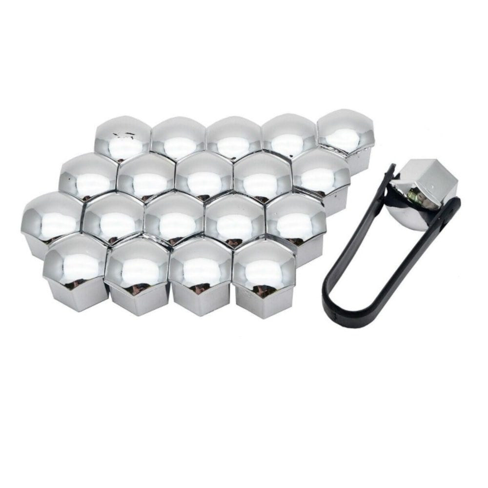 Set capacele ornament prezoane. 20+1 cadou. 17 mm. culoare Cromat