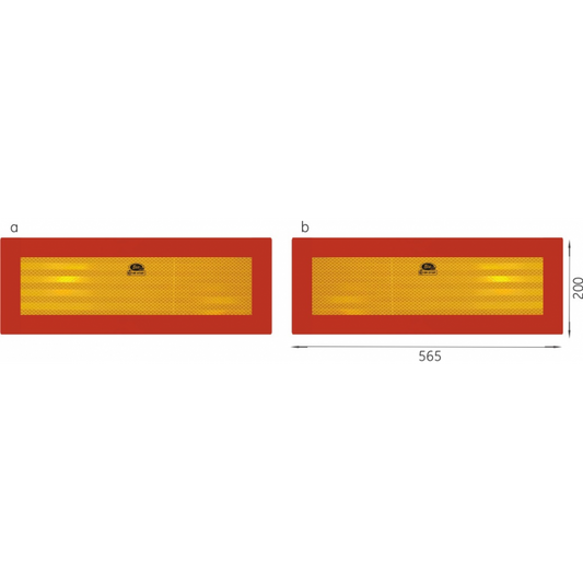 Set de 2 plăcuțe reflectorizante pentru camioane 56,5x20cm