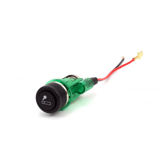 Set de priza, bricheta, iluminata, verde, 12V
