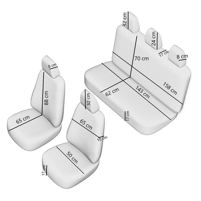 SET HUSE SCAUN RACING NEGRU - ALBASTRU