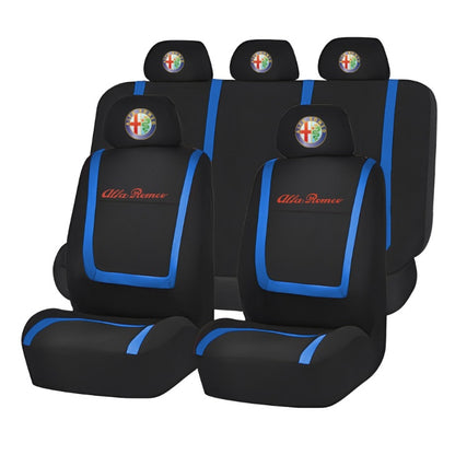 Set Huse Scaune Universale Compatibile cu Alfa Romeo – Negru/Albastru