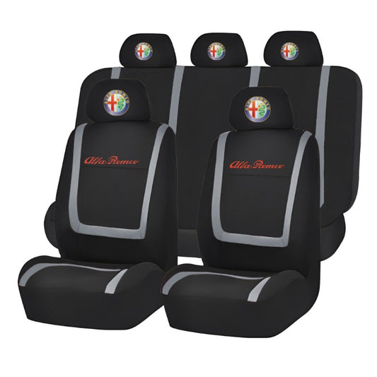 Set Huse Scaune Universale Compatibile cu Alfa Romeo – Negru/Gri