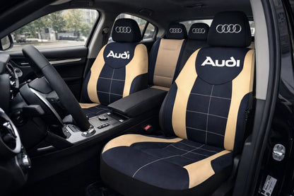 Set Huse Scaune Universale Compatibile cu Audi – Negru/Crem