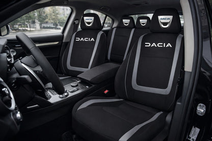 Set Huse Scaune Universale Compatibile cu Dacia – Negru/Gri