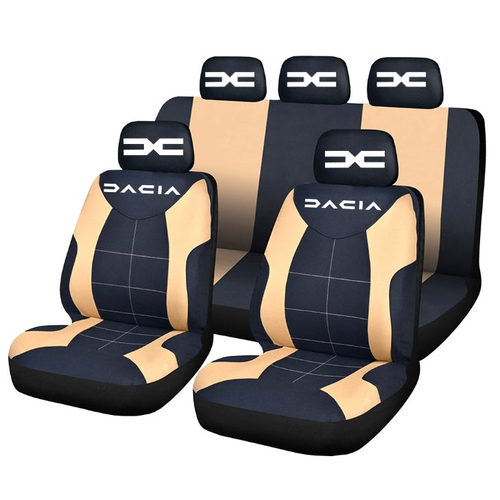 Set Huse Scaune Universale Compatibile cu Dacia Nou – Negru/Crem