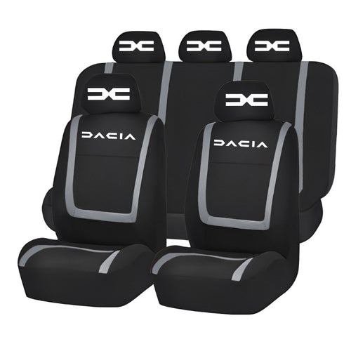 Set Huse Scaune Universale Compatibile cu Dacia Nou – Negru/Gri