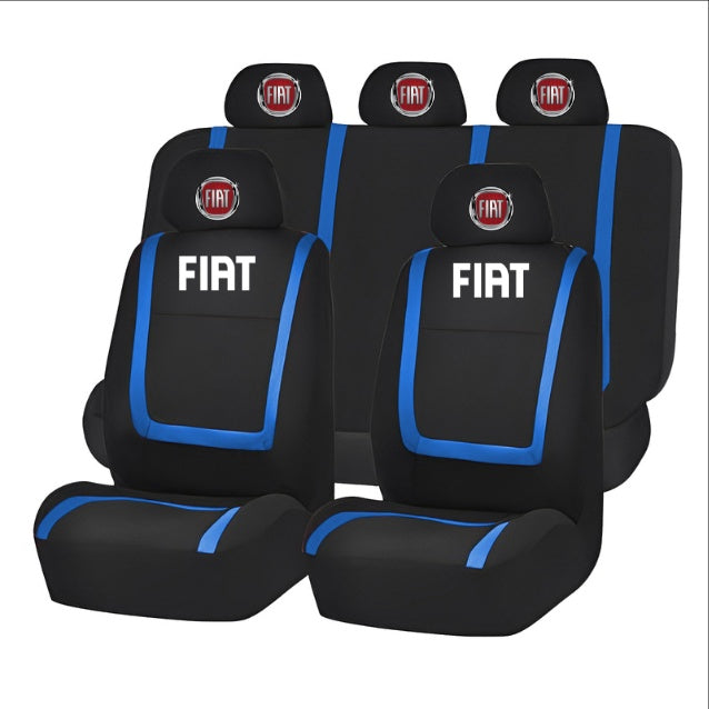 Set Huse Scaune Universale Compatibile cu Fiat – Negru/Albastru