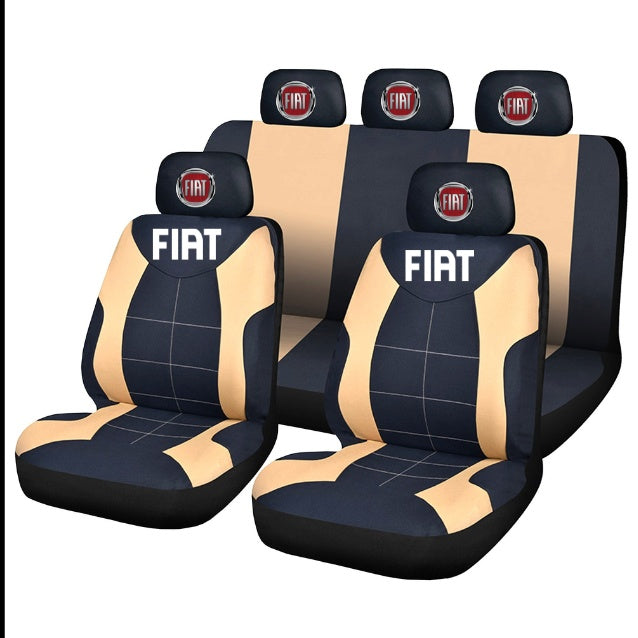 Set Huse Scaune Universale Compatibile cu Fiat – Negru/Crem