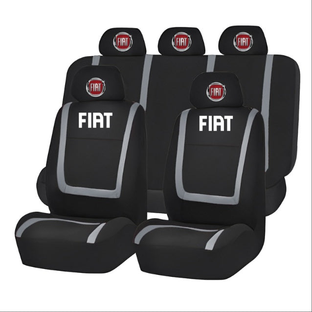 Set Huse Scaune Universale Compatibile cu Fiat – Negru/Gri