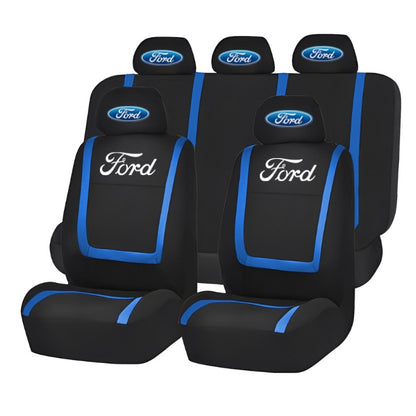 Set Huse Scaune Universale Compatibile cu Ford– Negru/Albastru