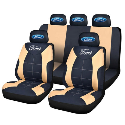 Set Huse Scaune Universale Compatibile cu Ford– Negru/Crem