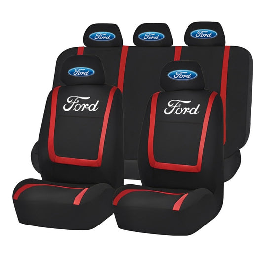 Set Huse Scaune Universale Compatibile cu Ford– Negru/Rosu