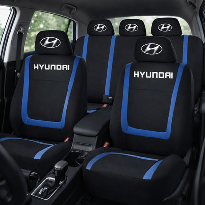 Set Huse Scaune Universale Compatibile cu Hyundai – Negru/Albastru