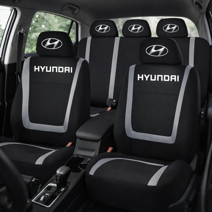 Set Huse Scaune Universale Compatibile cu Hyundai – Negru/Gri