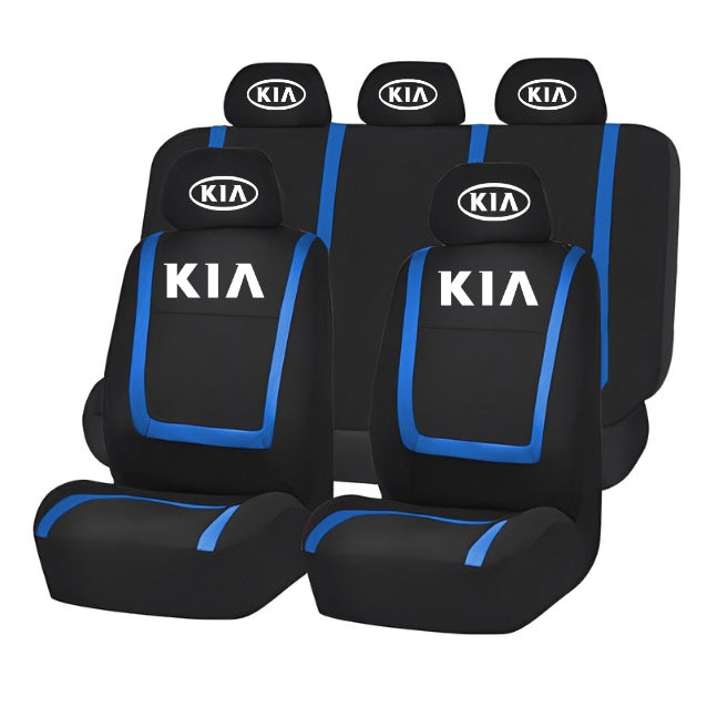 Set Huse Scaune Universale Compatibile cu Kia – Negru/Albastru