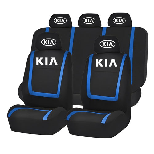 Set Huse Scaune Universale Compatibile cu Kia – Negru/Albastru