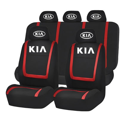Set Huse Scaune Universale Compatibile cu Kia – Negru/Rosu