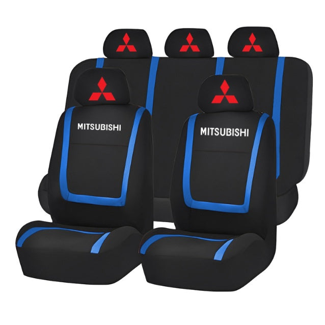 Set Huse Scaune Universale Compatibile cu Mitsubishi – Negru/Albastru