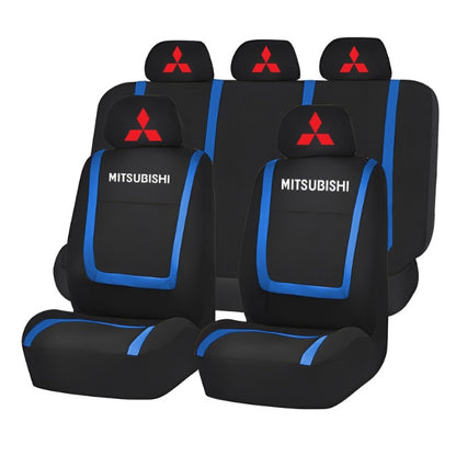 Set Huse Scaune Universale Compatibile cu Mitsubishi – Negru/Albastru