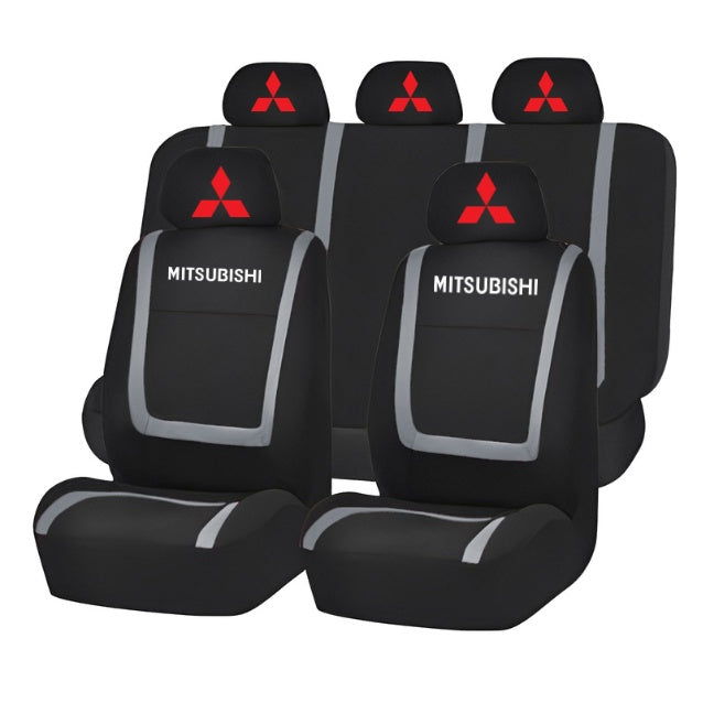 Set Huse Scaune Universale Compatibile cu Mitsubishi – Negru/Gri