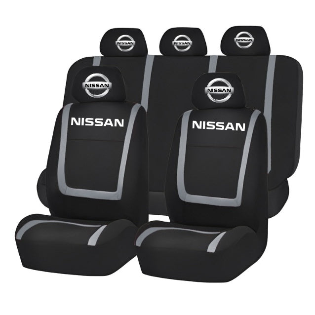 Set Huse Scaune Universale Compatibile cu Nissan – Negru/Gri