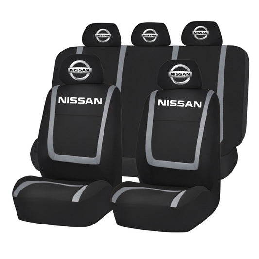 Set Huse Scaune Universale Compatibile cu Nissan – Negru/Gri